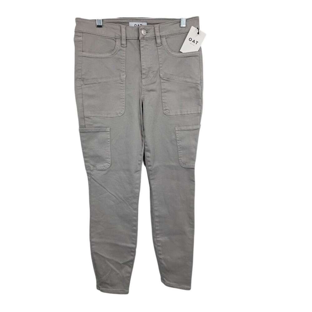 OAT Women's NWT Mid-Rise Skinny Ankle Gray Pants sz 27